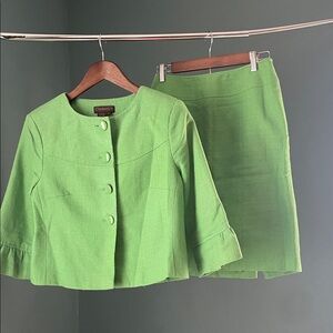 Vintage Chadwicks Green Blazer and Skirt Set